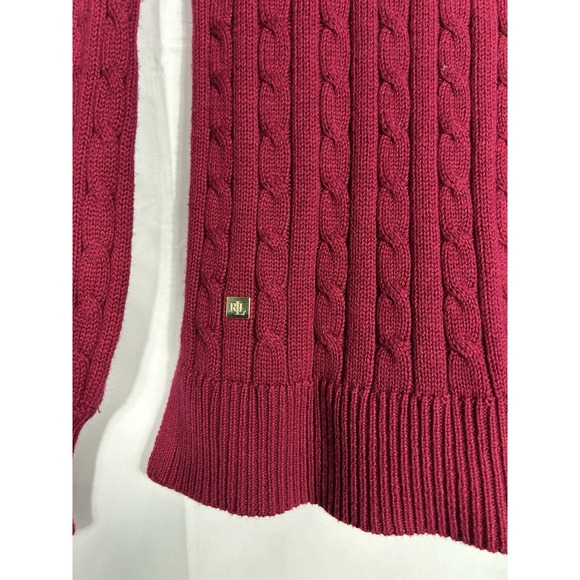 LRL Ralph Lauren Womens XXS Cable Knit Sweater Y2K Preppy Fall Heritage Classy - Picture 3 of 10